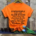 Casual orange short sleeve graphic t-shirt with funny quote for daily summer wear and style. - Orange