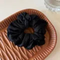 Schwarzes Haargummi weich fluffig elastisch Haarband einfache elegante Haardekoration Damen. - Haargummi / Schwarz