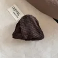 Brown polka dot sheer scrunchie elegant hair tie versatile hair accessory for women everyday wear - Small Triangle Hair Claw / Coffee