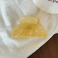Pinza de pelo media de acetato para mujer, elegante accesorio para coletas y peinados. - Pinza de Pelo en Forma de Abanico / Amarillo