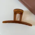Molletta per capelli marrone da donna, design minimalista chic, clip artiglio acrilica resistente. - Marrone Caramello - Pinza Diritta