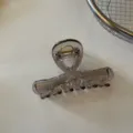 Molla per capelli incrociata trasparente grigia stile coreano, elegante pinza per capelli in resina. - Grigio