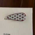 Pince à cheveux en acétate style coréen motif losanges, barrette goutte élégante femme. - Pinces à cheveux bec de canard / Chocolat Menthe