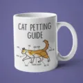 Witzige Katzenstreichel-Anleitung Keramik Tasse, lustiges Geschenk für Katzenliebhaber. - Katzenführer-Stil (06) / 350 Einheiten/Packung