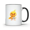 Wiederverwendbare Keramiktasse mit niedlichem Huhn-Aufdruck, perfektes Geschenk für Kaffeeliebhaber. - Wütendes Huhn-Stil (08) / 350 Einheiten/Packung
