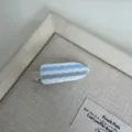 Pinza de pelo de acetato con rayas azules, elegante pasador para peinados de uso diario. - Pinza Sin Marca Linda - Azul Gris Raya
