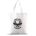 Stilvolle Segeltuch Tragetasche mit Totenkopf DJ Motiv, praktische Schultertasche. - Born with Kopfhörer Stil (17) / 35*40cm