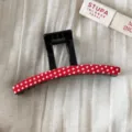 Red and white polka dot hair claw clip, sweet style cute hair accessory for daily styling. - Red Polka Dot - Hair Claw Clip