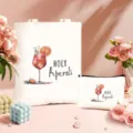Aquarell Cocktail Druck Leinen Tragetasche und Etui Set, stilvolle Freizeittasche. - Cremeweiß Stil 13