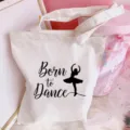 Cute Canvas Tote Bag Ballet Dance Girl Print Shopper Casual Shoulder Handbag For Women - Ballet Girl Print (Style 9) / 35*40cm