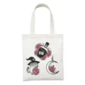 Canvas tote bag met schattige kattenheks, roze kristallen en een magische drankfles print. - Satan Kat Druk Stijl 23 / 35x40cm