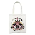 Gothische satan kat print canvas draagtas, schattige demon kat schoudertas voor studenten. - Satan Kat Druk Stijl 14 / 35x40cm
