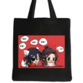 Tian Guan Ci Fu Anime Druck Leinwand Tote Bag, schwarze lässige Schulter Einkaufstasche. - 35*40cm / Schwarz Stil 4