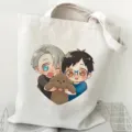 Yuri on Ice Anime Druck Segeltuch Tragetasche, süße Schulter Einkaufstasche für Studenten. - Stil 8 / 35*40cm