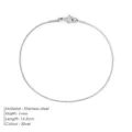 Bracelet chaine serpent en acier inoxydable pour femme homme couleur argent 1mm 16.5cm - 1MM Largeur-16.5CM Longueur / Acier