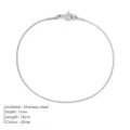Bracelet serpent en acier inoxydable pour femmes et hommes, largeur 1mm longueur 18cm. - 1MM Largeur-18CM Longueur / Acier