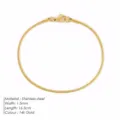 Goldenes Edelstahl Schlangenkette Armband fuer Damen und Herren, 1.5mm Breite 16.5cm - 1.5MM Breite-16.5CM Länge / 14K-Gold