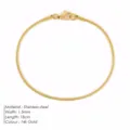 14k gold edelstahl schlangenkette armband für damen und herren, 1.5mm breite, 18cm länge. - 1.5MM Breite-18CM Länge / 14K-Gold