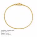 Edelstahl Schlangenkette Armband, 1.5mm Breite, 19cm Länge, elegantes goldnes Schmuckstück. - 1.5MM Breite-19CM Länge / 14K-Gold