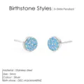 Orecchini a lobo rotondi in acciaio inossidabile con un bellissimo pavé di pietre blu. - Argento con Blu Lago