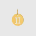 pendentif zodiaque creux en acier inoxydable plaqué or 13mm pour accessoire diy - Acier / Gémeaux