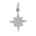 Pendente a stella in acciaio inossidabile con zirconi lucidi, ideale per gioielli fai da te. - Stella a otto punte(ZP39308) / Colore acciaio