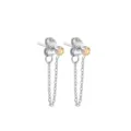 Boucles D'Oreilles Chaine Strass Acier Inoxydable Goutte Jaune Variante Mode Tendance - Novembre Jaune Clair - Argent