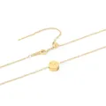 Stainless steel gold plated adjustable necklace with double heart pendant for women SKU view - Double Heart Gold