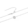 Minimalist silver star pendant necklace, adjustable slide bead clavicle chain fashion - Zircon Star Silver