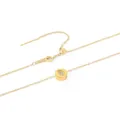Gold Stainless Steel Slider Necklace Minimalist CZ Pave Cylinder Pendant Chain for Women - Zircon Rain Gold