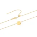 Gold Stainless Steel Adjustable Clavicle Necklace Minimalist Cylinder Pendant Jewelry for Women - Lightning Gold