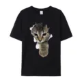 S / Top (C1 Cat Print) / Black