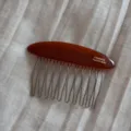 Oval acetate hair comb insert vintage hairpin for elegant daily styling and chic women hair accessories. - Gold Label Oval Hair Combs - Brown