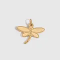 Goldener Libellen Anhänger, elegantes metallisches Design, perfektes modisches Accessoire. - Libelle Anhänger (XP33079) / Gold