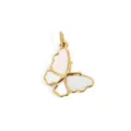 Goldener Schmetterlingsanhänger mit weißer Perlmutt-Einlage, elegantes und stilvolles Accessoire. - Weißes Perlmutt Schmetterling (HP1445) / Gold