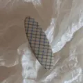Süßer karierter Clip für Damen koreanischer Stil Seiten Haarspange Modisches Accessoire - Blau-Serie Oval BB - Beige Blau Kariert