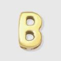 Gold bubble alphabet letter charm bead pendant for DIY jewelry making accessories new - B-14K Gold