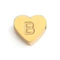 Pendentif lettre B en acier inoxydable doré charme bijou mode DIY accessoire femme. - Lettre B / Or