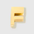 Pendentif lettre F en acier inoxydable doré pour la fabrication de bijoux DIY et arts - Lettre F