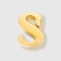 Pendentif lettre S en acier inoxydable doré breloque pour fabrication de bijoux DIY collier. - S