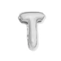 Silver balloon letter T charm bead for DIY jewelry making and bracelet accessories. - T-Steel