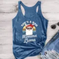 Dames modaal mouwloos tanktop zomer ronde hals schattige alpaca grafisch vest shirt - S / Tops / Blauw Patroon
