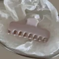 Minimalist jelly color hair claw clip, elegant French style hair accessory for daily styling. - Lotus root pink