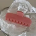 Pince à cheveux gelée rose, pince requin moyenne chic pour un coiffage quotidien élégant. - Rouge pastèque