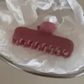 Pince cheveux mauve gelee detail, barrette plastique transparente pour coiffure quotidienne femme - Rose Bonbon