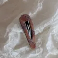 Vintage Pasador Cabello Cuadros Tela Horquilla Retro Accesorios Pelo Mujer Nia - Gota Hueca / Cuadros Rosa Albaricoque