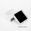 White marble drawer jewelry gift box, 9x9x3cm small packaging box for rings and earrings. - 9x9x3cm / Marble White