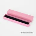 Scatola regalo per gioielli con cassetto in cartone rosa con fodera in velluto nero, 21x4x3 cm. - 21x4x3cm / Rosa