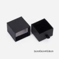 Scatola regalo per gioielli nera a cassetto piccola confezione di carta 5x5x3.8cm per anelli - 5x5x3.8cm / Nero