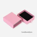 Scatola regalo per gioielli con cassetto rosa, piccola confezione di carta con schiuma 7x9x3cm. - 7x9x3cm / Rosa
